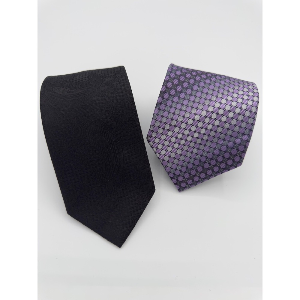 Stacy Adams Tie Set Mens One Size Paisley Dot Pattern Dressy Gift Boxed Neckwear